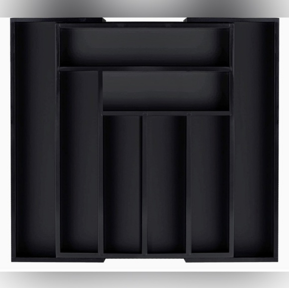 NWT Black Expandable Cutlery Organizer
